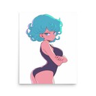Tatsumaki in Swimsuit One-Punch Man Matte Paper Poster