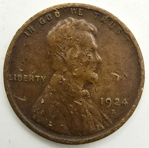 1924 S Lincoln Wheat Cent  VF Details You Grade It! Penny Free Ship!