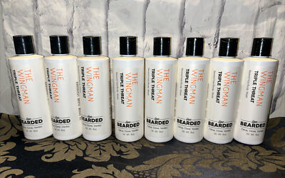 8 Packs, Live Bearded Beard / Hair / Body Wash - The Wingman Triple Threat 8 oz