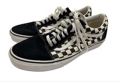 Vans Old Skool Checkerboard Black White Skate Shoes Sneakers Unisex Size 11 Mens