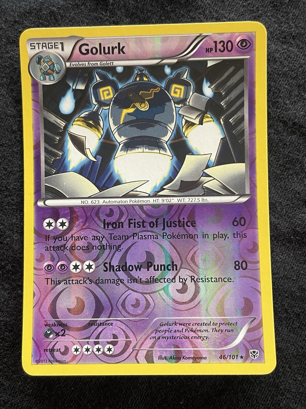 Golurk 46/101 Plasma Blast Reverse Holo LP Condition