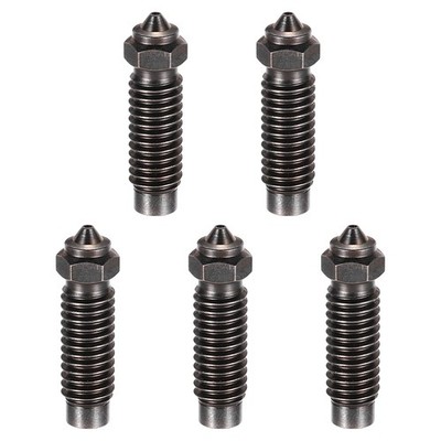 5 Pcs 0.8mm 3D Printer Extruder Nozzles (22.5x6mm)