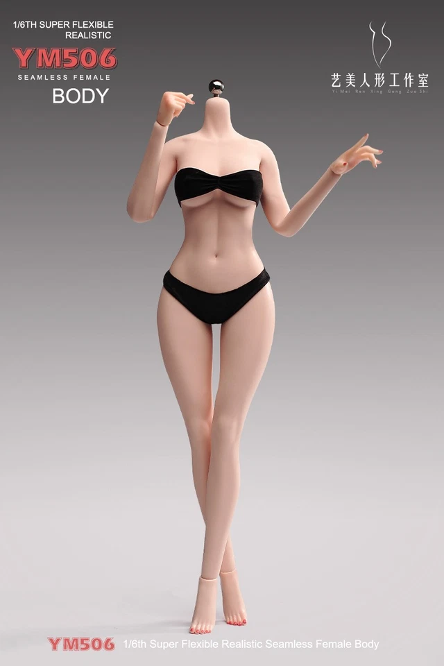 YM 1/6 Female Action Figure Body Sexy Bust Super Flexible Seamless Toy W/Details - Image 2 of 4