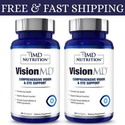 2 pack MD Nutrition Vision MD Eye Vitamin CARMIS - Eye Supplement 30 Softgels