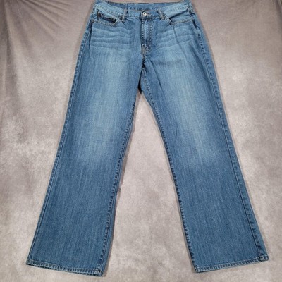 Lucky Brand Dungarees Jeans Mens 32x32 Blue Wide Leg Relaxed Straight 33 Tag