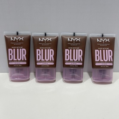 4 NYX Bare With Me Blur 22 MOCHA  NEW Blurring Tint Foundation Medium Coverage 