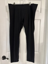 HUE BLACK WIDE WAISTBAND ULTRA COTTON LEGGINGS size XXL NWT