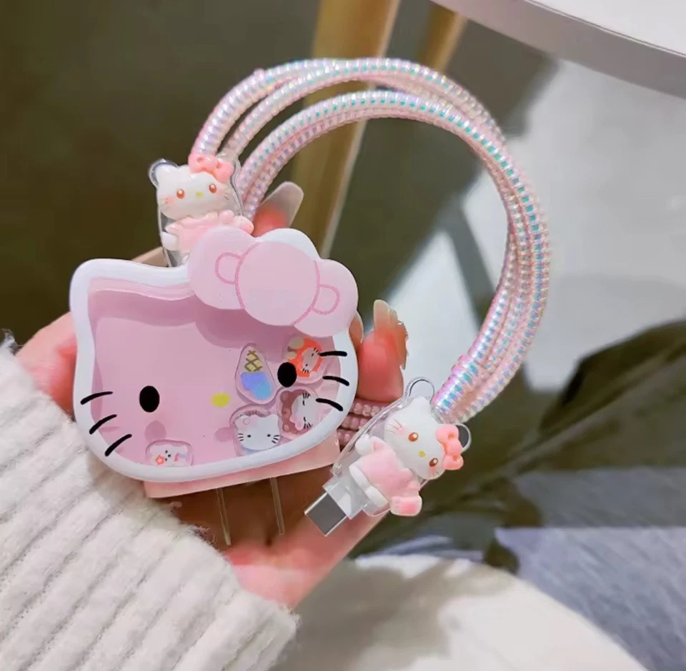 Kawaii Charger Protective Cover Cartoon Cable Protector  18W/20W Fast Chargin - Image 4 of 4