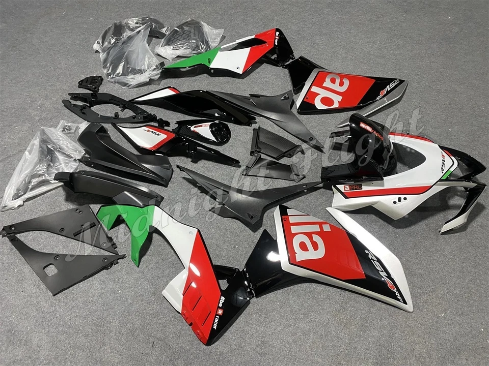 红色黑色白色整流套件适用于 Aprilia RSV4 1000 2016 - 2019 ABS 注射体 — 第 3/4 张图片