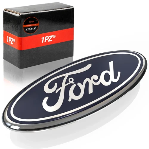 Blue & Chrome Front Grille Tailgate 9 inch Oval Emblem For Ford F150 Logo Badge