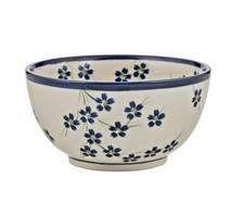 Handgefertigte Keramik Müslischüssel – Bunzlauer Keramik | 0,5L | Landhausblumen