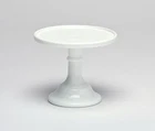 Mosser Glass USA Vintage Cake Cupcake Stand Milk White 6 inch