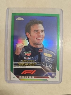 2023 Topps Chrome Formula 1 F1 #182 Sergio Perez Green Refractor /99