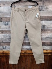 Old Navy Women's High Rise, Skinny, Adjustable Waist, Trousers, Beige, Sz 8, NWT