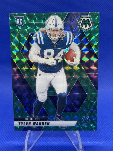 2025 Panini Mosaic - Rookies Tyler Warren #354 Green Mosaic Prizm (RC)