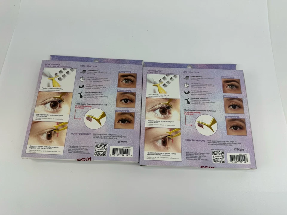 2X Pestañas Autoadhesivas Kiss imPRESS Sin Pegamento Falsies Racimo “Natural” Foto 2 de 3