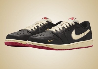シューズ(男性用) NIKE AJ1 Nigel sylvester LOW IB8958-001 Size 9 - Nigel Sylvester x Air Jordan 1 OG Low Better With Time