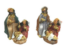 Mini Natività Cm 3x4x5,5h Sacra Famiglia Lavoretti Scuola Pastori Presepe