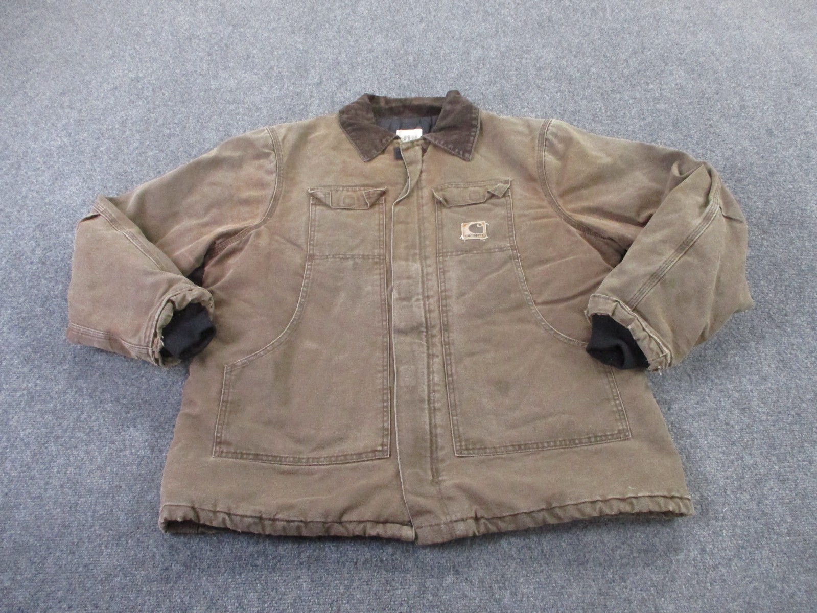 Vintage Carhartt Jacket Mens XL Canvas Puffer Lined Workwear Coat Union Made