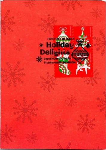 Dr Jim Stamps Maximum Card Holiday Delights 4V Forever Fdc