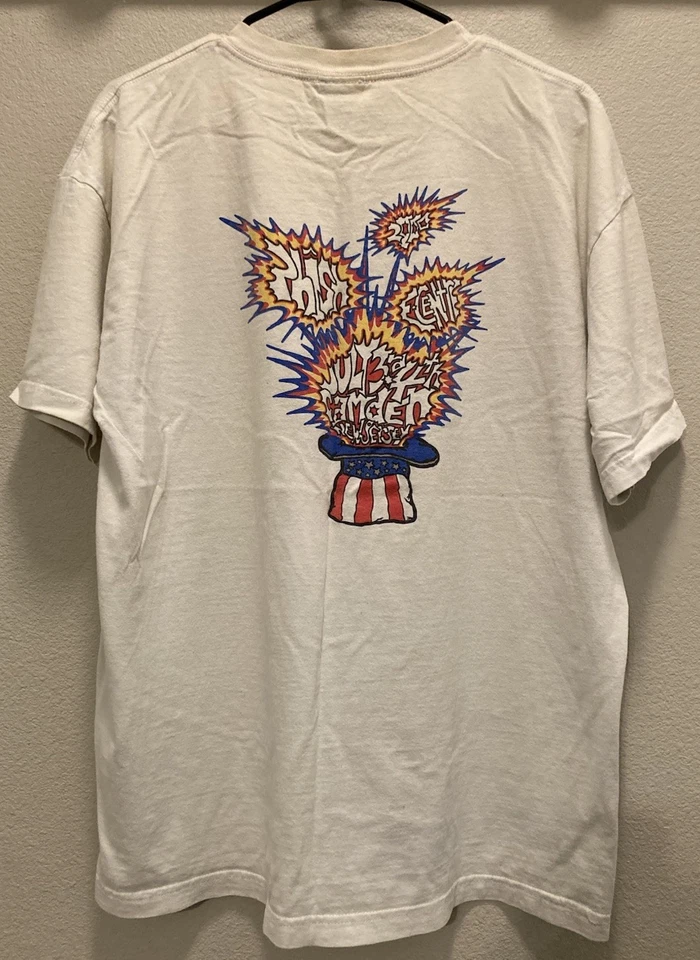Camiseta Vintage PHISH Camden 4 de Julio 2000 Talla XL Envejecida Off White Foto 2 de 4