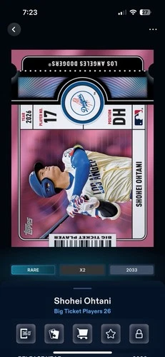 Topps Bunt MLB Card Shohei Ohtani Big Ticket Players Pink Rare