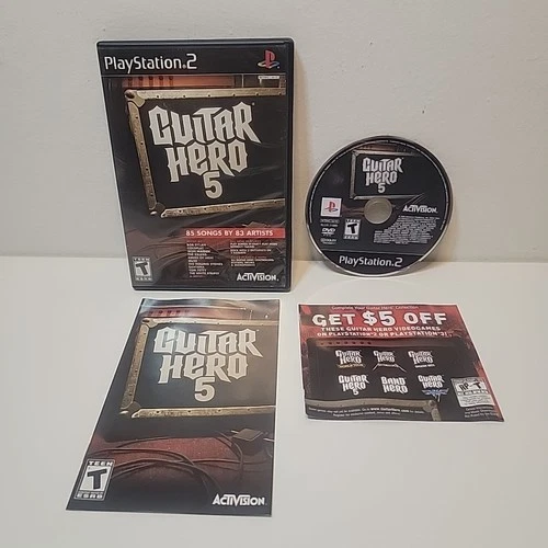 Guitar Hero 5 Sony PlayStation 2 PS2 2009 Complete In Box CIB Tested Activision