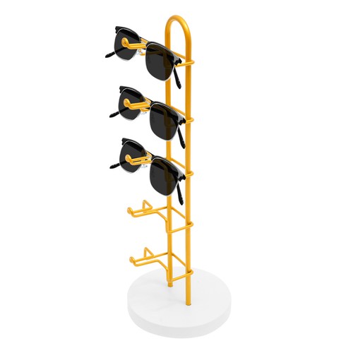 5 Pairs Sunglasses Storage Eyeglasses Rack Metal Frame with Wood Base stmiU - Picture 15 of 22