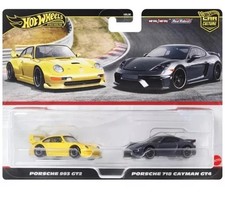 Hot Wheels Premium 2-Pack Porsche 993 GT2 + 718 Cayman GT4 CAR CULTURE
