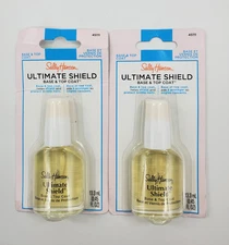 2X Sally Hansen Ultimate Shield Nail Base & Top Coat 45111 For Brittle Nails New