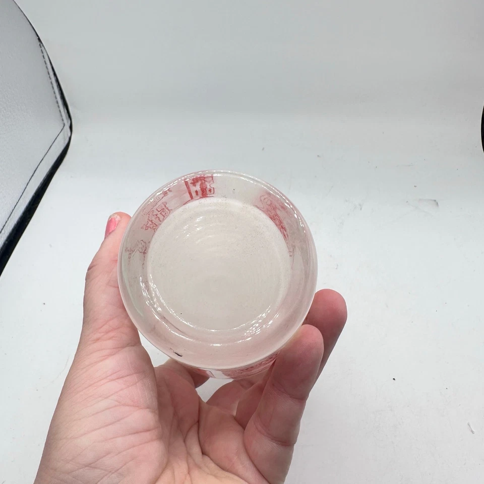 Винтажный сувенирный стеклянный матовый стакан Yellowstone Park Jigger Hazel Atlas - Изображение 4 из 4