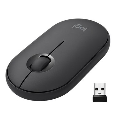 Logitech M350 Pebble Wireless Bluetooth Kabellos Mouse + USB Empfänger