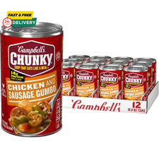 Campbell  S Chunky Soup, Chicken and Sausage Gumbo, 18.8 Oz Can Case of 12 