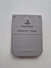 Sony PS1 Memory Card Grey Official PlayStation Tested SCPH-1020 