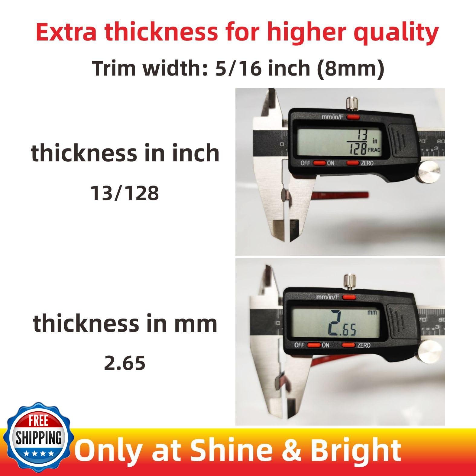 NANSH 16Ft Glossy Black Extra Thick Auto Molding Trim Universal Bumper Window