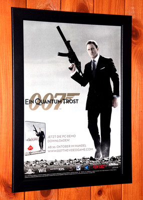 007: Ein Quantum Trost of Solace PS3 Xbox 360 Werbeblatt Poster Ad Page Framed