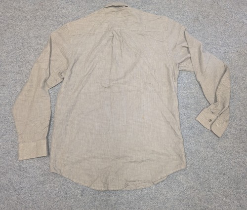 Arrow USA1851 brown check long sleeve shirt size s/p 14-14.5 - Picture 2 of 7
