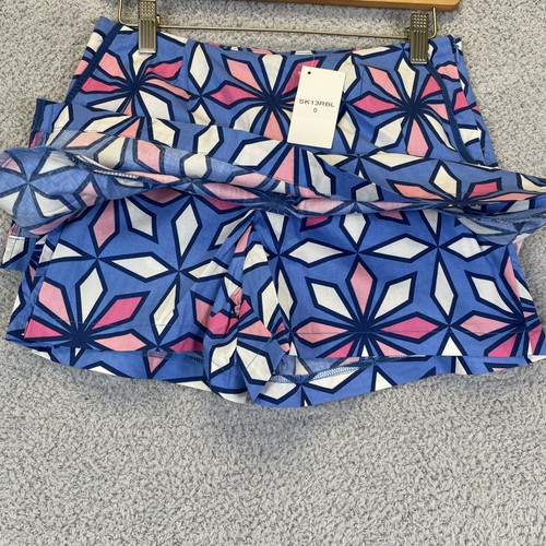 Gonna golf donna Golftini geometrica floreale taglia 0 nuova con etichetta brillante preppy - Foto 3 di 9