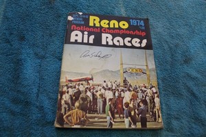 Reno Air Races Program with "Art Sdholl's" Autograph 1974
