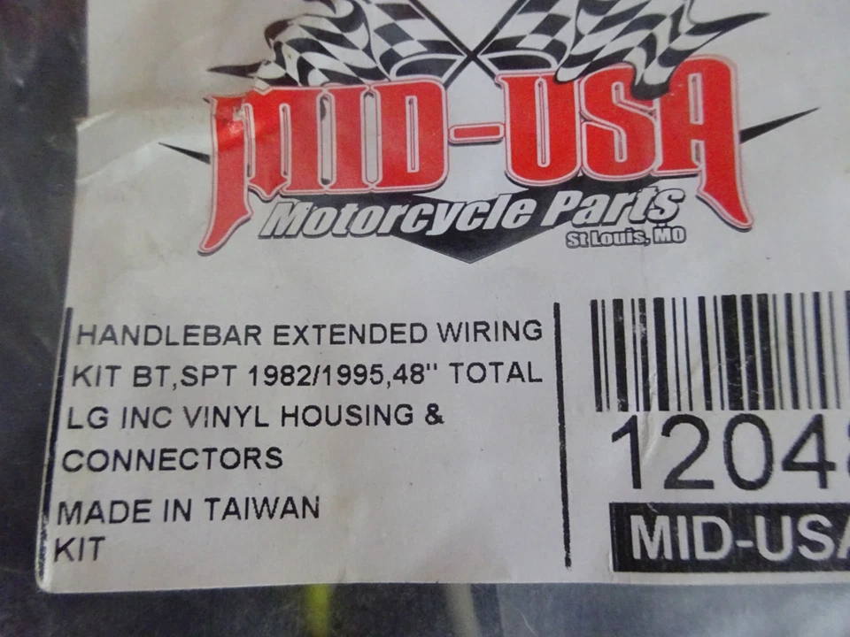 KIT DE CABLEADO DE MANILLAR EXTENDIDO CUBIERTA DE VINILO Harley 1982-95 rpl r/l sin interruptores Foto 3 de 4
