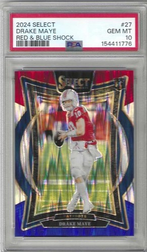 2024 Drake Maye [Red Blue Prizm Shock] #27