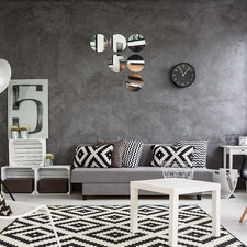 6 Pack Acrylic Round Mirrors Non Glass Round Mirror Plate Self Adhesive Mirro...