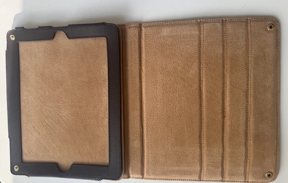 Funda iPad de cuero con estampado animal guepardo leopardo TORY BURCH 9,7 x 7,5 dispositivo E  Foto 4 de 4