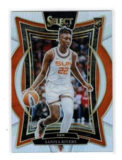 2025 Panini Select WNBA #52 Saniya Rivers Silver Prizms Concourse