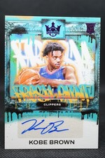 2023-24 NBA COURT KINGS KOBE BROWN 28/49 Auto VIOLET FRESH PAINT Rookie