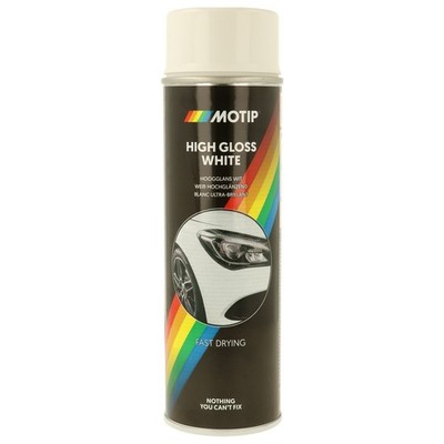 Sprühlack Spray Rallye Glänzend Weiß 500ml MOTIP 04004 Schnelltrocknend