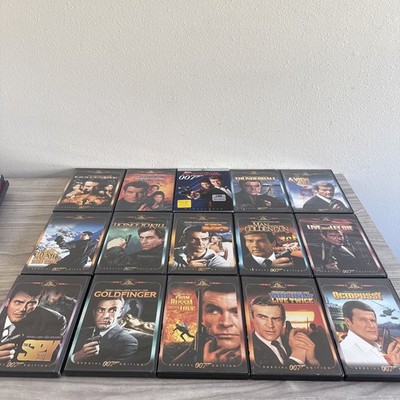 James Bond 007 DVD Bundle Lot Golden Eye Octopussy License 2 Kill Live & Let Die