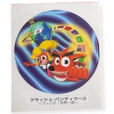 Pegatina revista oficial Sony PlayStation 1 PS1 Crash Bandicoot 3 Warped 3,5 cm
