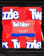 Twizzlers Plush Soft Polyester Lightweight Throw Blanket 50X60 Halloween Candy