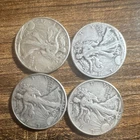 Liberty Walking Half Dollar 1942 Silver Lot of 4 Circulated US Coins